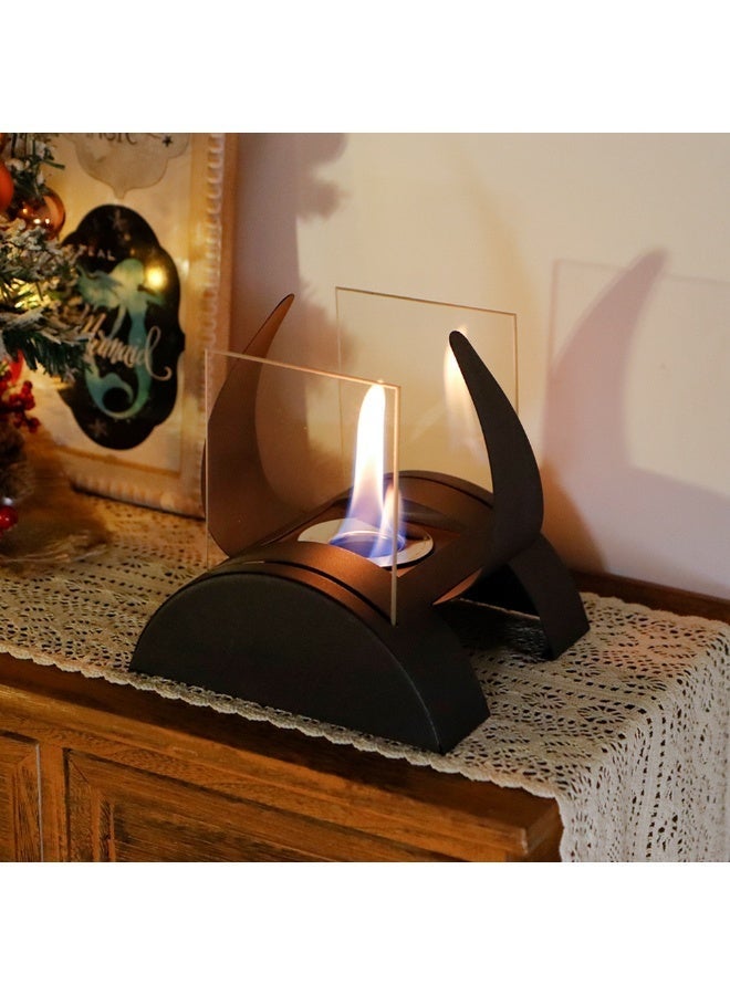 JHY DESIGN Tabletop Ambient Lighting - Modern Glass Flame Lamp for Atmosphere & Decorative Candlelight, Doubles as a Candle Holder - Image 5